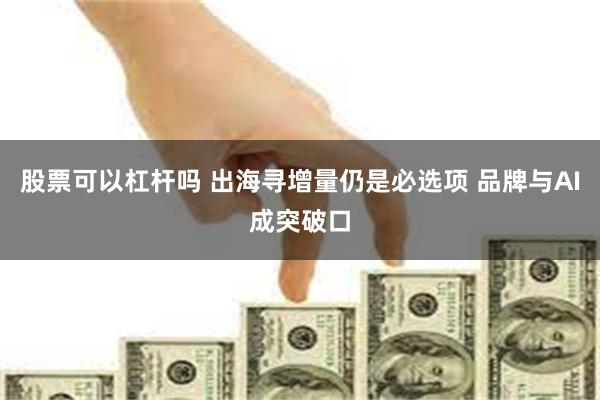 股票可以杠杆吗 出海寻增量仍是必选项 品牌与AI成突破口