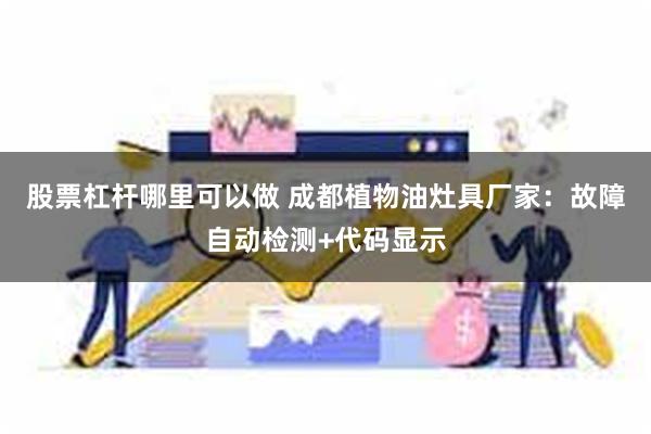 股票杠杆哪里可以做 成都植物油灶具厂家：故障自动检测+代码显示